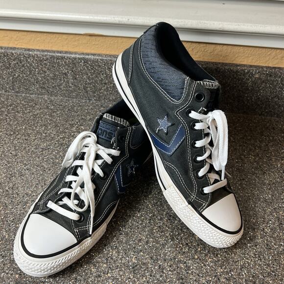 Converse CONS All Star Chuck Taylor Mens 9.5 Shoes Gray Blue Lace Up Sneaker Low - Picture 3 of 11